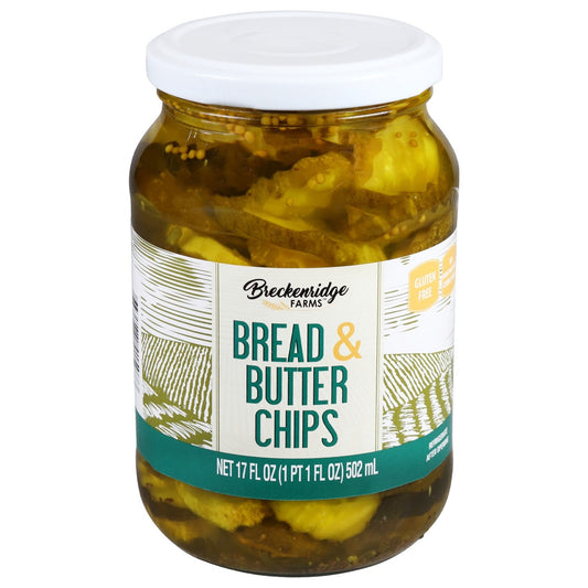 Breckenridge Farms Bread & Butter Pickle Chips, 17 oz. Jars (Pack of 12)