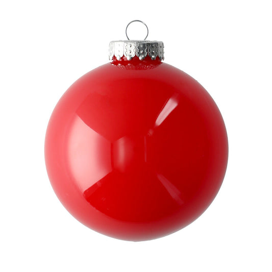 Crafter's Square Red Ball Ornament, 100-mm. Pack of = 3