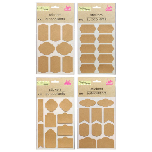 Crafter's Square Craft Paper Stickers, 2 Sheet Packs (Pack of 36)