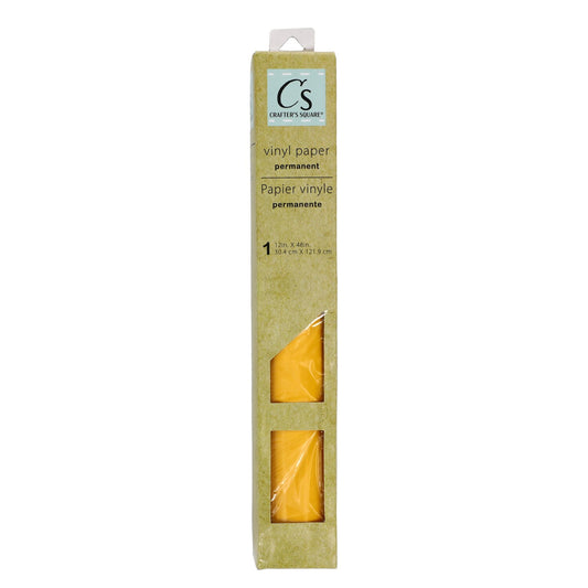 Crafter's Square Permanent Yellow Vinyl Paper, 48x12-in. (Pack of 4)
