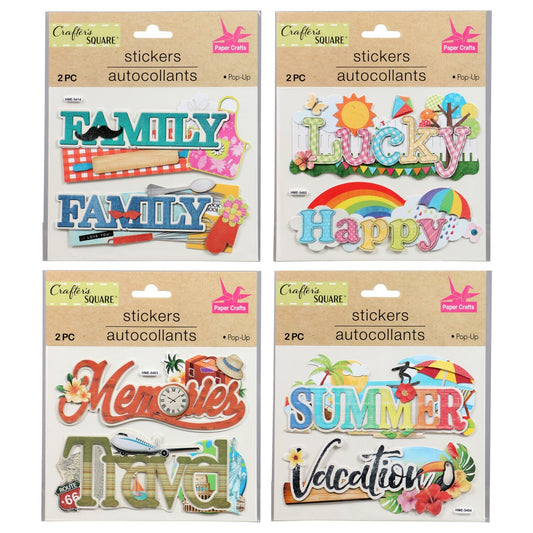 Crafter's Square Handmade Word Stickers (Pack of 36)