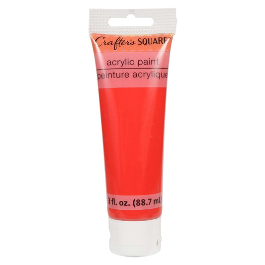 Crafter's Square Acrylic Paint in Holiday Red, 3-fl.oz. Tubes (Pack of 15)