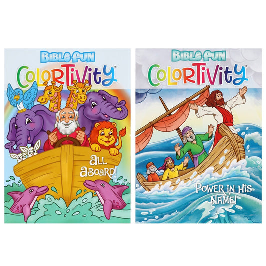 Bible Fun Colortivity Books For Kids, 10x7 in. (Pack of 24)