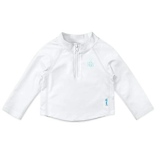 by green sprouts uni -baby Long Sleeve Rashguard | All-day UPF 50+ sun protection-wet or dry,White,12mo