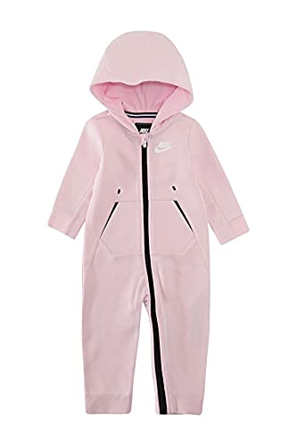 Baby Girls Sportswear Tech Fleece Coverall (Pink Foam(5NC547-A9Y)/Black, 0-3 Months)
