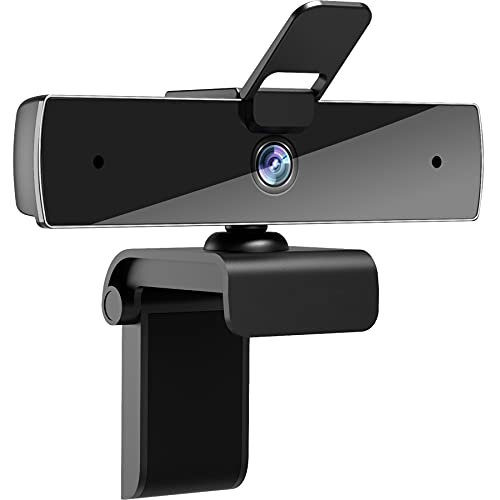 Webcam with Microphone and Privacy Cover, FHD Webcam 1080p, Desktop or Laptop and Smart TV USB Camera for Video Calling, Stereo Streaming and Online Classes