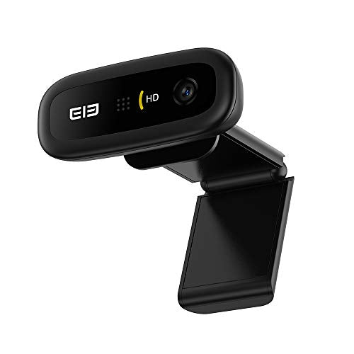 ELE Ecam X 1080P Full HD USB Webcam with Microphone, Noise Cancelling, 110-Degree Wide View Angle, for Video Conference/Video Call/Virtual Learning/Live Streaming/Live Gaming