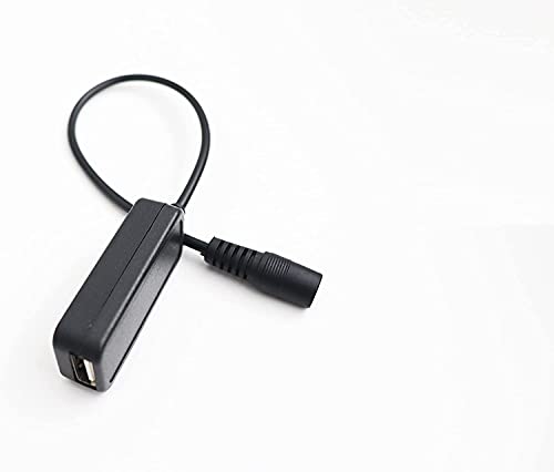DC5521 (5.5mm x 2.1mm) to USB2.0 Cable Adapter,USB2.0 Voltage Regulator Cable Adapter, dc to USB Adapter Cable 12V to 5v 2A Port for Cars, Motorcycles, Tablets, Solar Panels, etc.