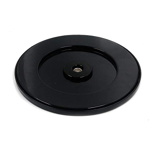 9 Inch Lazy Susan, Acrylic Turntable Mini Lazy Susan, Turntable Organizer, Revolving Display Base for Spice Rack, Cake, Monitors, Stereo Speaker- Black