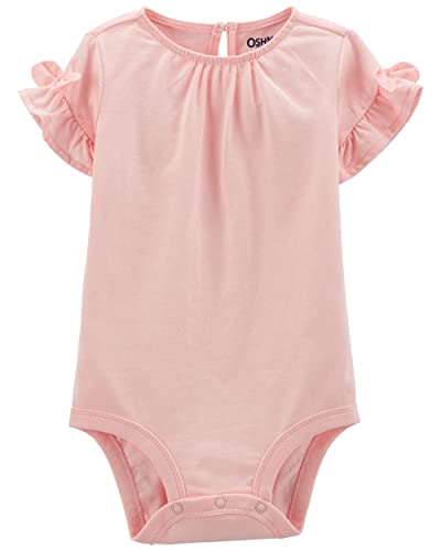Baby Girls' Bodysuit, Ruffle Pink, 12 Months