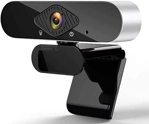 1080P Full Webcam with Microphone - Computer Desktop Webcam Plug and Play 120-degree Wide Angle with Tripod & Privacy Cover USB HD Streaming Webcam for Video Calling Recording Conferencing