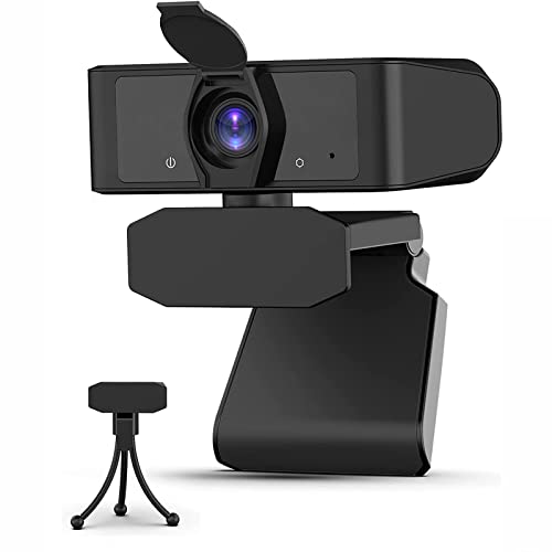 HD Webcam 1080P with Microphone, PC Laptop Desktop USB Webcams, Pro Streaming Computer Camera, 120-Degree Wide Angle Webcam by