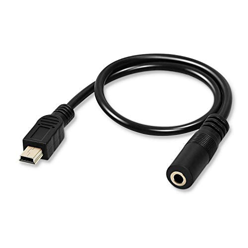 3.5mm Female to 5 Pin Mini USB Male Microphone Adapter Cable