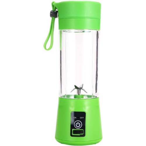 MODAIO Portable Mini Juicer Blender for Milk Shakes, Fruit Juice and Smoothies, Six 3D Blades Ice Crushing Rechargeable with USB, 13oz (Green)