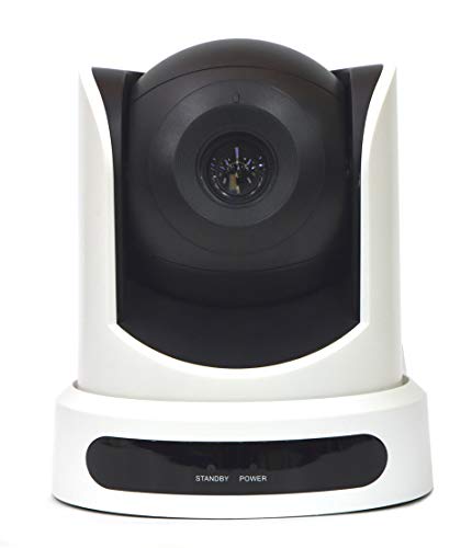 PTZ Camera,USB Output,10X Optical Zoom,Live Streaming Camera for Broadcast,Conference,Events,Church and School etc (White)