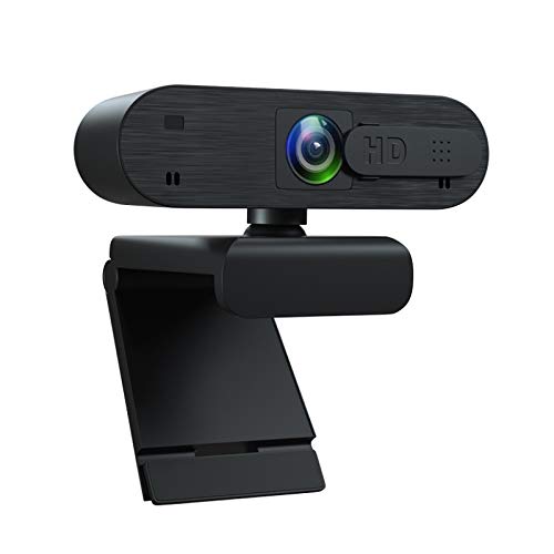 AutoFocus 1080P HD Webcam, Built-in Dual Noise Reduction Microphone, 360 Degree Rotation, Compatible with Multiple Platforms, Multi-Purpose Mounting Clips,Cover Lens Cap