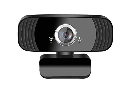 1080P Webcam, FullHD Web Camera w/Microphone, USB Computer Camera, 110-degree Wide Angle, Plug and Play, for Zoom,Skype,Teams, Onling Teaching, Gaming, Conferencing