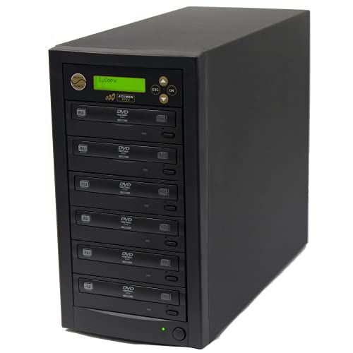1 to 5 DVD CD Duplicator Multiple Discs Copier Tower Machine with Pioneer 24x Writers Burners Drives (Standalone Audio Video Copy Duplication Device Unit)