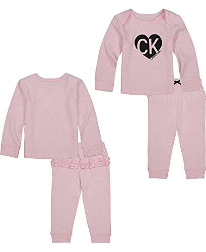 Baby Girls' 2 Pieces Pants Sets, Pink/White Pink Plaid, 18M