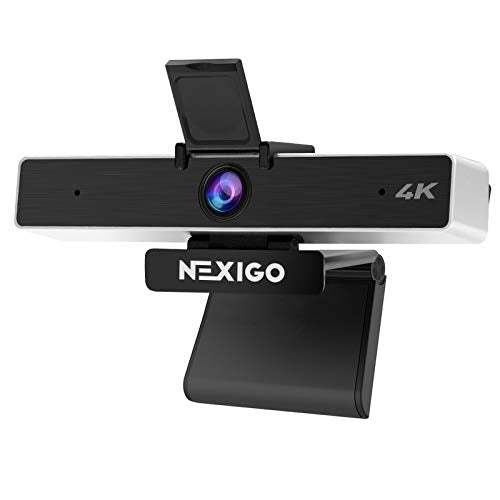 N950 4K Zoomable Webcam with 5X Digital Zoom, Sony Senor and Dual Stereo Microphone, Low Light Correction for Zoom Skype MS Teams, Laptop MAC PC Desktop