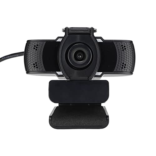 1080P Web Camera,HD Webcam with Microphone,USB 2.0 Computer Camera with Cover,Plug and Play,360 Degree Rotation,for Skype,Conference,Video Calling,etc(Black)