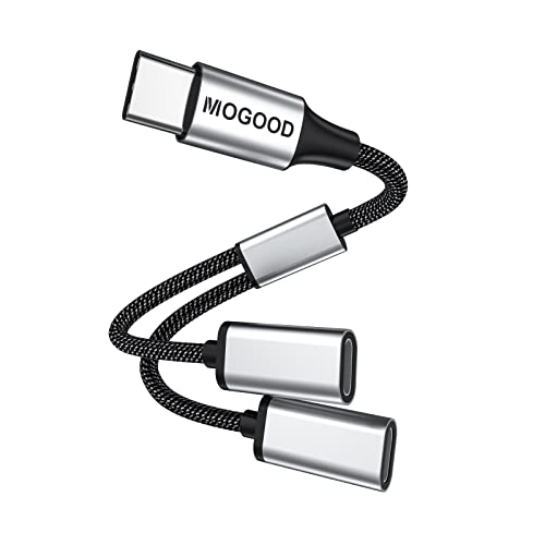 USB C to USB C Female Adapter USB Y Splitter Cable,USB C Male to 2USB-C Female Cord Converter,Dual Double USB C Port Hub USB C Split Adapter for Mac,Xbox One Series X/S,PS4,PS5,Laptop(NOT for monitor)