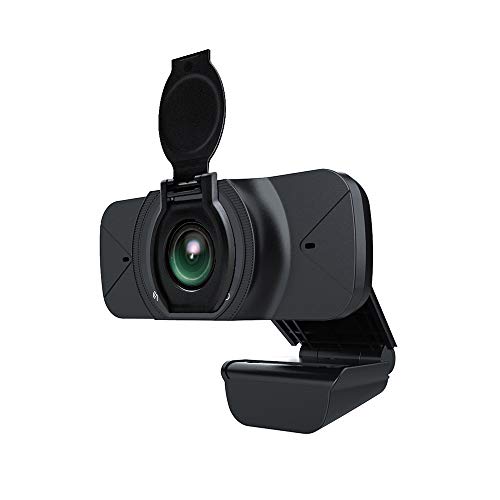 1080P Webcam with Microphone, HD Streaming USB Computer Webcam with Privacy Cover Streaming Computer Web Camera for Video Calling (Plug and Play)
