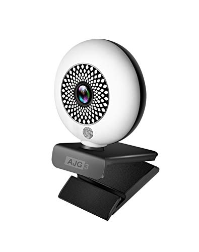 Webcam with Ring Light - 1080P - True HD | with Advanced Auto Focus | Touch Adjustable Brightness | Adaptive Noise Reduction | Built-in Hi-Fi Stereo Mic