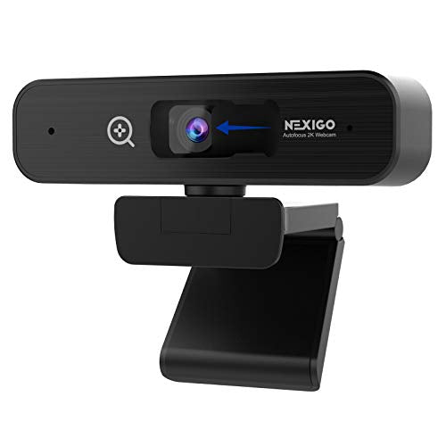 2K Zoomable Webcam with Sony Sensor | AutoFocus | Support 1080P@ 60FPS | 3X Digital Zoom | Dual Microphone & Privacy Cover, for Streaming Online Class, Zoom/Skype/Facetime/Teams
