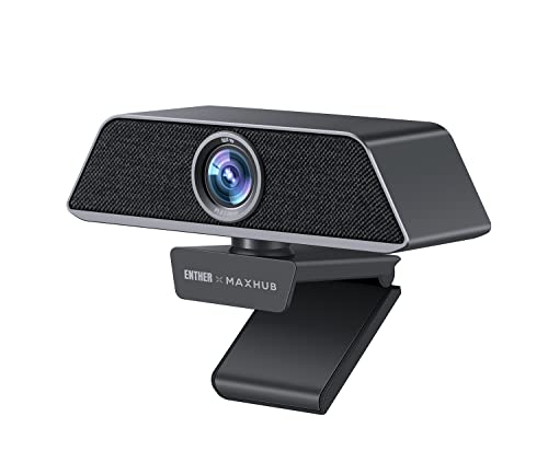 MAXHUB 4K Stream Webcam with Microphone, Auto framing, Ultra 4K HD Video Calling, Noise-Canceling mic, HD Auto Light Correction, Wide Field of View, Works with Microsoft Teams, Zoom, Google Voice
