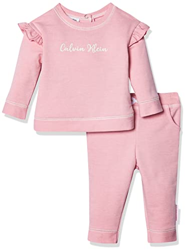 Baby Girls' 2 Pieces Pants Sets, Heather Sea Pink, 3-6 Months