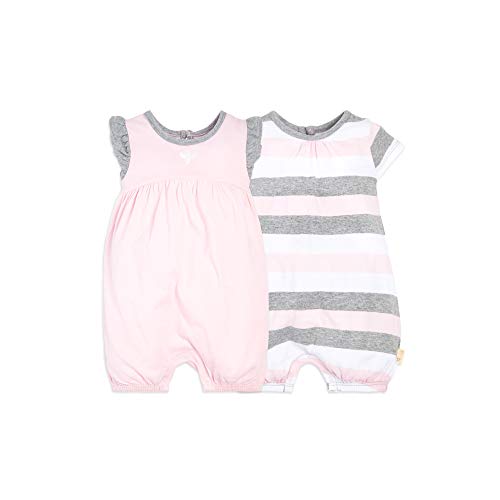 girls Rompers, of 2 Bubbles, One Piece Jumpsuits, 100%  Cotton Layette Set, Blossom Multi Stripe, 6 Months US