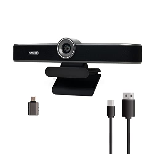 1080P 60FPS Streaming Webcam with Microphones and Speaker, 116.6 Wide View Web Camera with Noise Reduction Mics and Privacy Cover PC Webcam for Zoom/Skype/Teams Conferencing and Video Calling