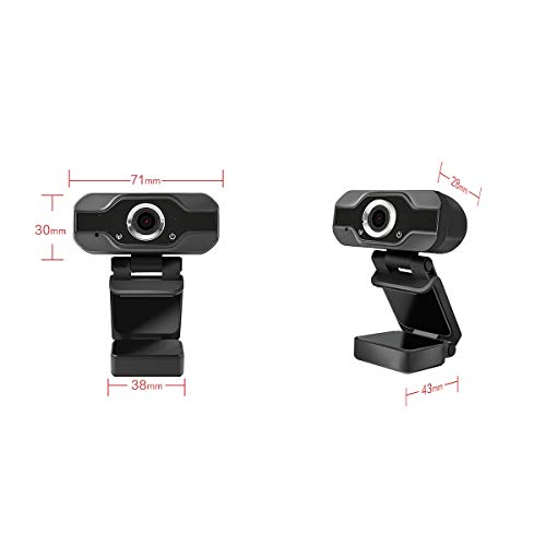 HD Webcam, Laptop Desktop USB Webcam HD 1080P with Microphone Wide View Angle USB Computer Web Camera for Video Calling Conference, Online Teaching and Business Meeting Compatible with iOS,Windows