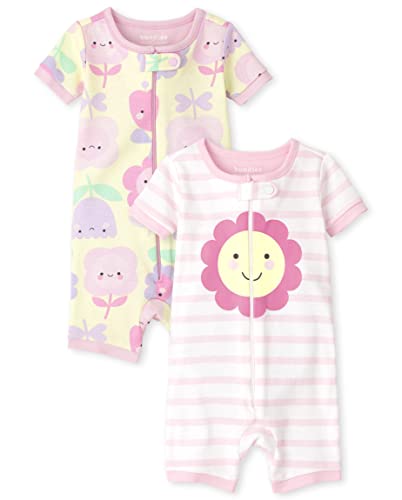 Baby And Toddler Girl Snug Fit Cotton Zip-Front One Piece Pajama
