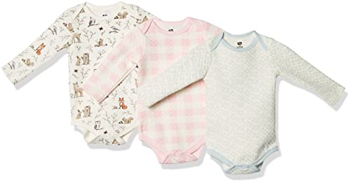 girls Bodysuits  Unisex Quilted Long Sleeve Cotton Bodysuits Enchanted Forest 0 3 Months, Enchanted Forest, 0-3 Months US