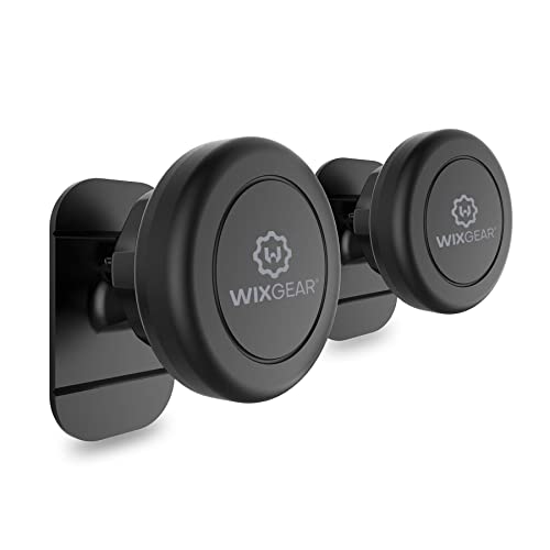 Magnetic Car Mount, Universal Stick On Mount (2 Pack) Dashboard Magnetic Phone Holder for Car, for Cell Phones and Mini Tablets with Fast Swift-snap Technology, Strong Phone Mount for Car
