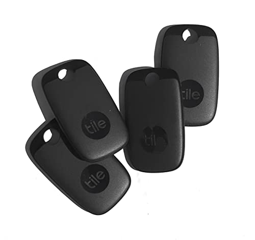 (2022) 4-Pack. Powerful Bluetooth Tracker, Keys Finder and Item Locator for Keys, Bags, and More; Up to 400 ft Range. Water-Resistant. Phone Finder. iOS and Android Compatible.