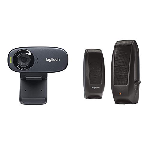 HD Webcam C310, Standard Packaging - Black & S120 2.0 Stereo Speakers