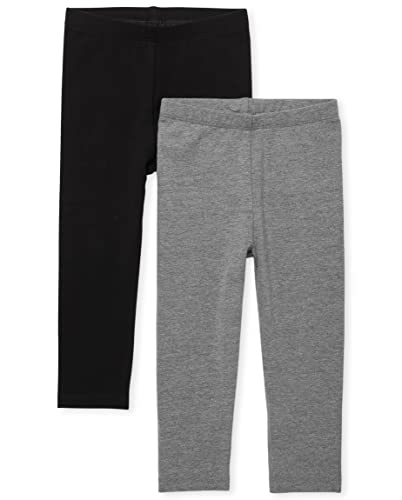 baby girls And Toddler Leggings, Black/ Smoke Gray 2 Pack, 5T US