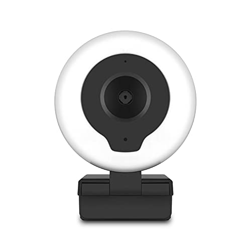 2K HD Ring Light Webcam with Auto Focus w/Tripod