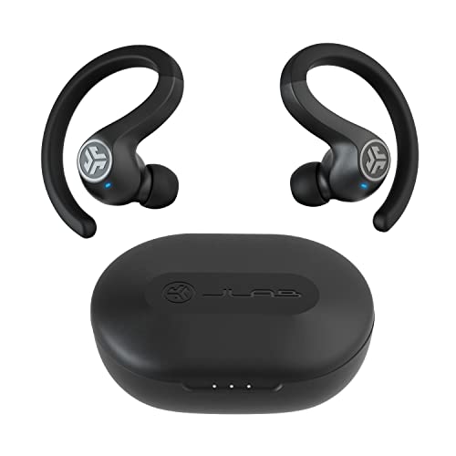 JBuds Air Sport True Wireless Bluetooth Earbuds + Charging Case | Black | IP66 Sweat Resistance - Class 1 Bluetooth 5.0 Connection | 3 EQ Sound Settings Signature, Balanced, Bass Boost