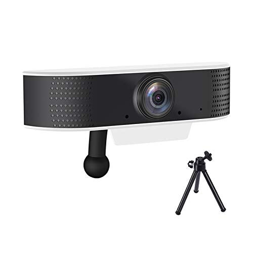 Webcam with Microphone, 1080P HD Streaming USB Computer Camera 110-degree Wide Angle Plug and Play 30fps for PC Video Conferencing/Teaching/Calling/Gaming, Laptop/Desktop Mac, Skype/YouTube/Zoom
