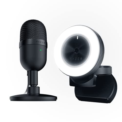 Kiyo Full HD 1080p 30 FPS / 720p 60 FPS Webcam + Seiren Mini USB Microphone: Streaming Bundle