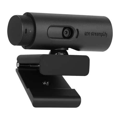CAM 1080p60 Full HD Webcam with Foldable Tripod, Autofocus Glass Lens, Anti-Spy Shutter for Streaming, Video Conferencing