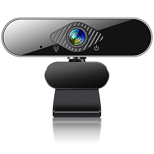 1080P HD Webcam with Microphone, Computer USB Web Camera at 1080P/30fps, 100 Wide Angles View, Plug and Play, Works with Skype, Zoom, FaceTime, Hangouts, PC/Mac/Laptop/MacBook/Tablet by