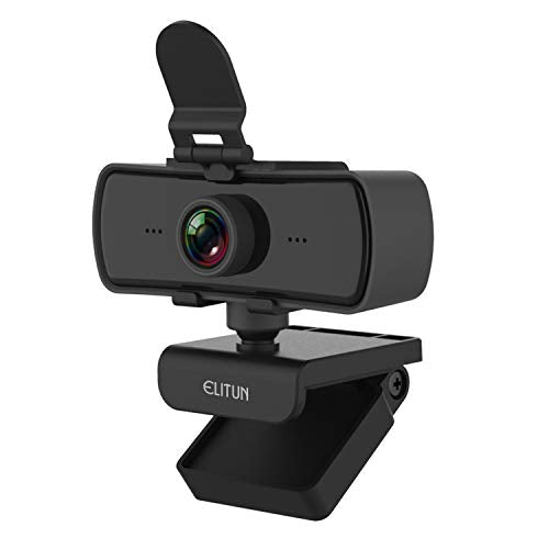 2k Ultra HD Webcam for PC Mac Desktop Laptop,Wide Angle Webcam with Stereo Microphone & Privacy Cover, E03 USB Camera for Zoom Skype Teams OBS, Conferencing and Video Calling, Plug and Play