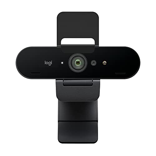 Brio 4K Webcam, Ultra 4K HD Video Calling, Noise-Canceling mic, HD Auto Light Correction, Wide Field of View, Works with Microsoft Teams, Zoom, Google Voice, PC/Mac/Laptop/Macbook/Tablet