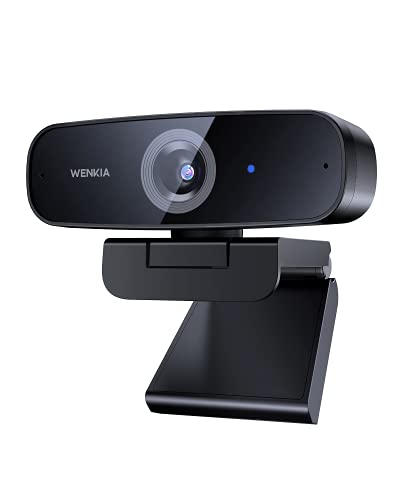 Webcam with Microphone, Full HD 1080P USB Desktop Web Computer Camera with Dual Stereo Microphones, Streaming Webcam for Video Conferencing & Chatting, Compatible with Windows, Mac, PC & Laptop