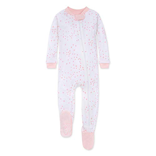girls Pajamas, Zip Front Non-slip Footed Pjs, 100%  Cotton and Toddler Sleepers, Blossom Twinkle Bee, 12 Months US